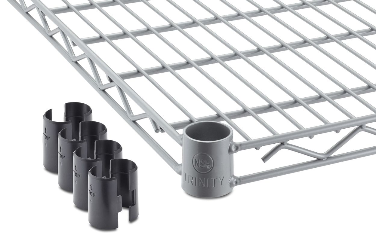 TRINITY 5Tier Outdoor Wire Shelving Rack with Wheels, 48" x 18" x 72