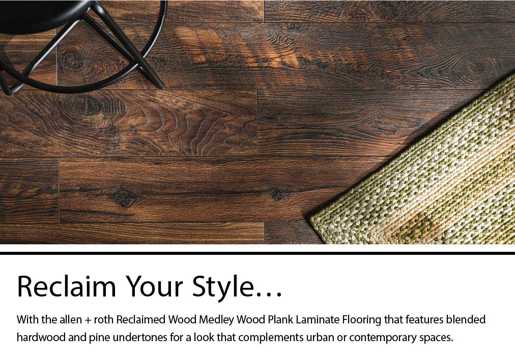 Style Selections Reclaimed Wood Medley, 12mm Antique Wood Medley Laminate Flooring