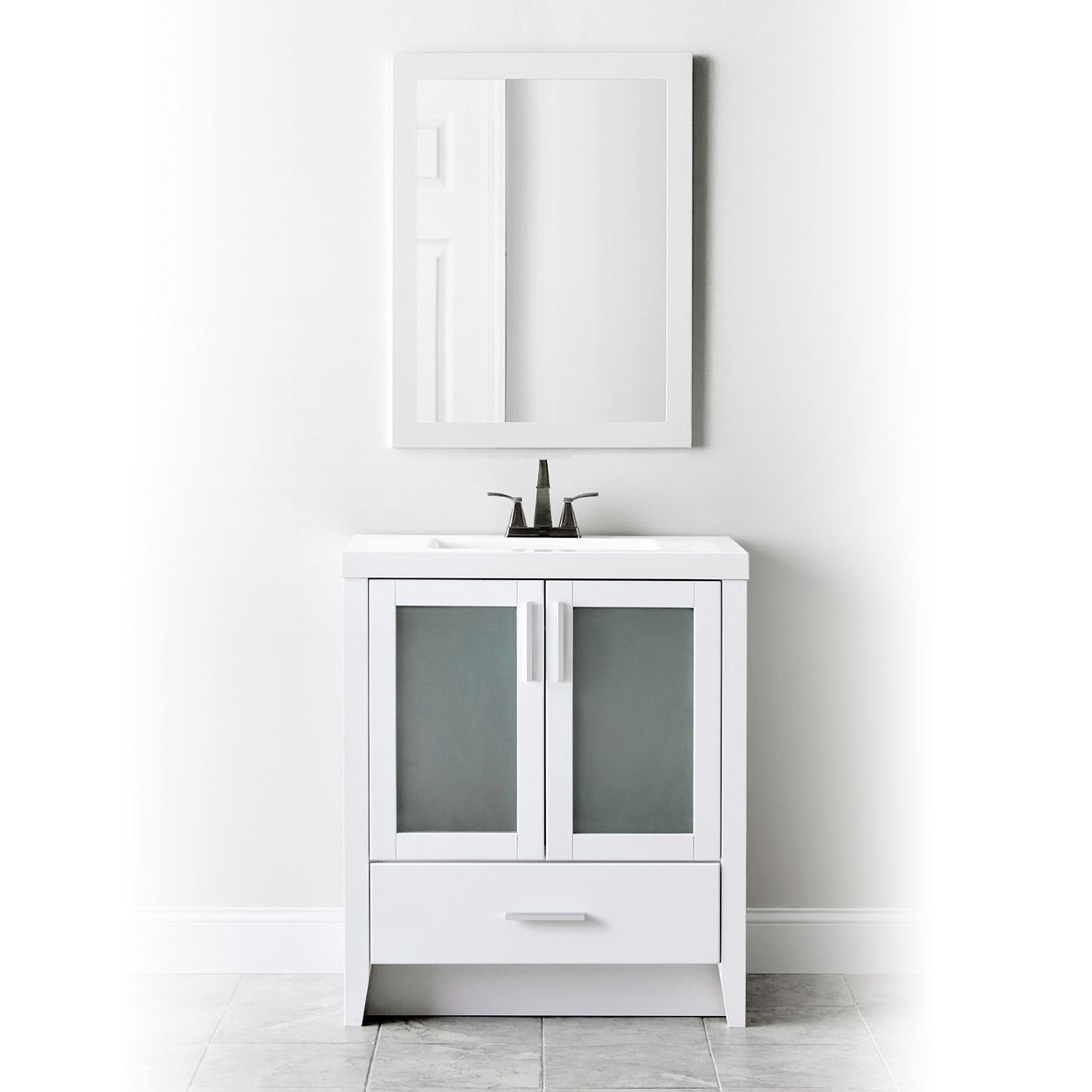 Style Selections Bellworth 30 In White Single Sink Bathroom Vanity