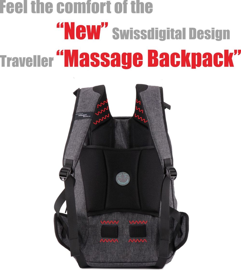 swiss digital massaging backpack