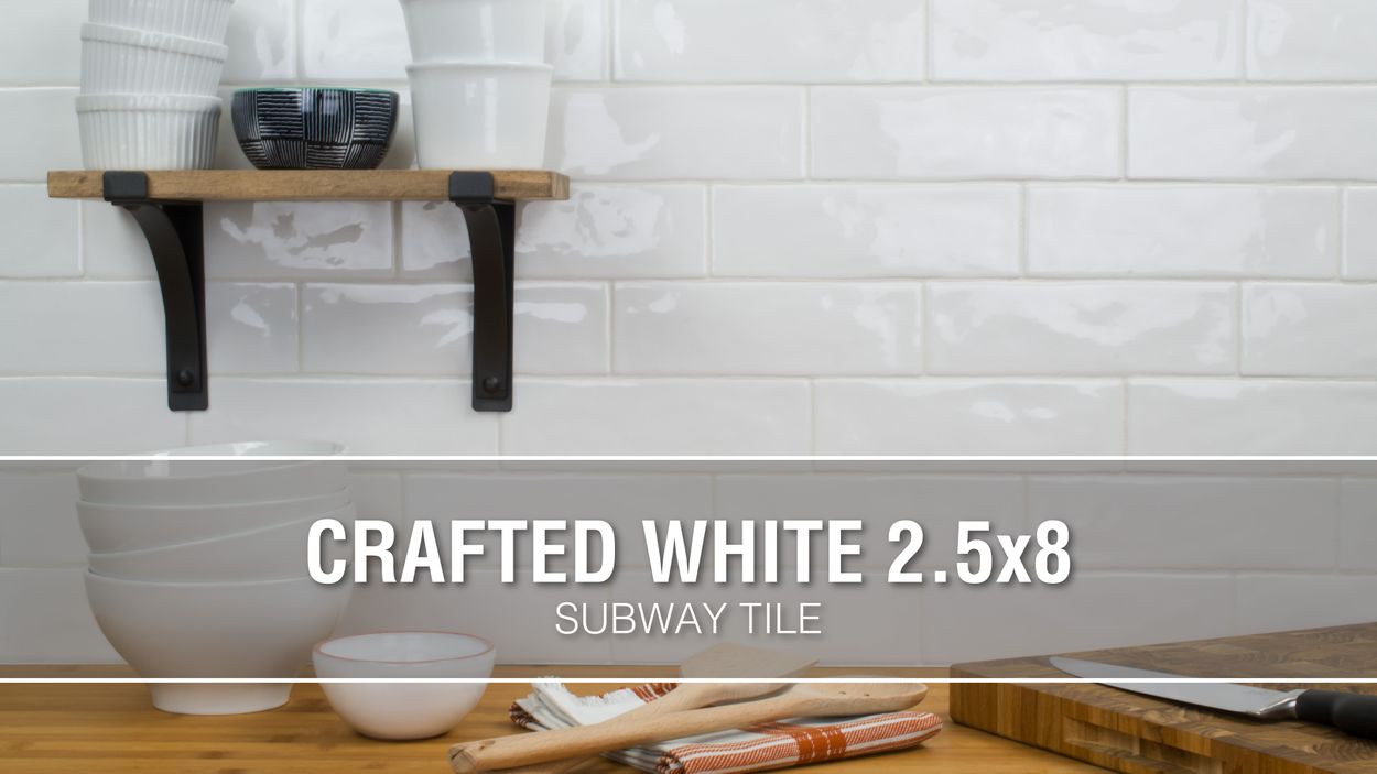 Boutique Ceramic Hand Crafted White 3 In X 8 In Glazed Ceramic Brick Subway Wall Tile In The Tile Department At Lowes Com