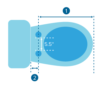 Illustration of the toilet measurement guide